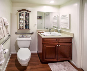 a renovated bathroom in Seal Beach